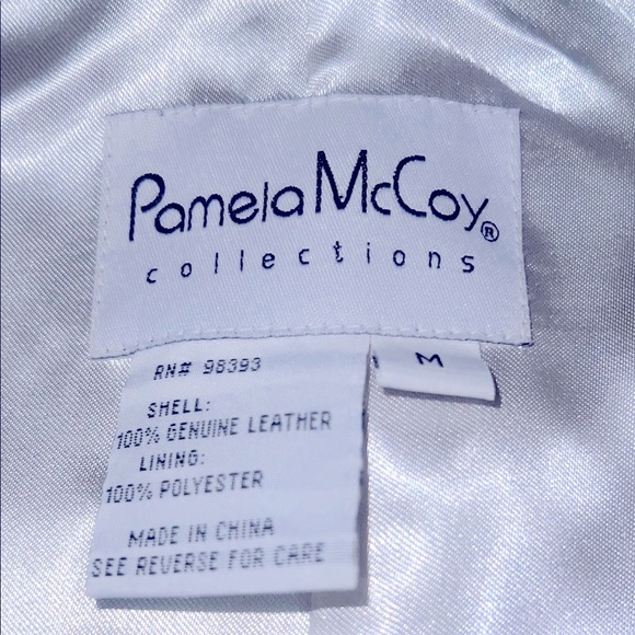 Pamela McCoy White‎ Leather Jacket with Vintage Perforations - Picture 2 of 16